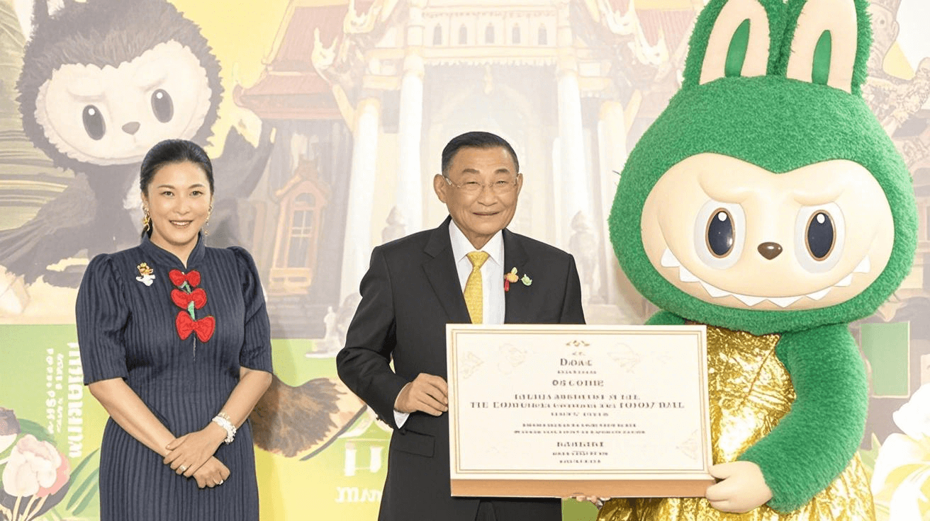 Labubu at official ceremony