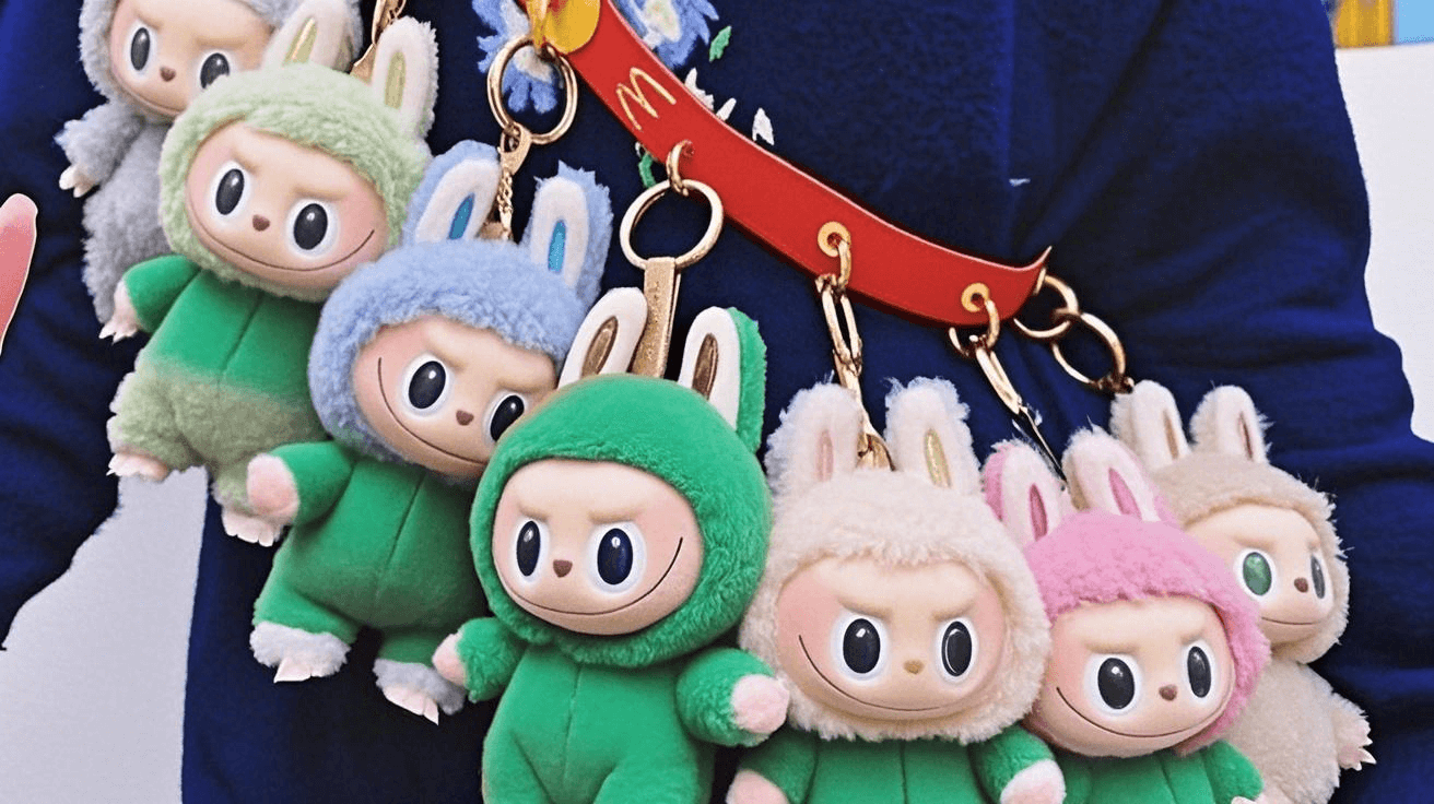 Collection of Labubu keychains