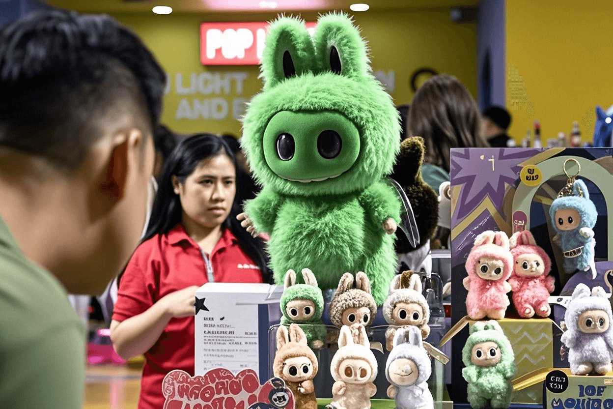 Labubu merchandise in store
